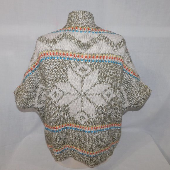 American Eagle Aztec Southwestern Chunky Knit Open Cardigan Sweater Women xs / s - Picture 8 of 10